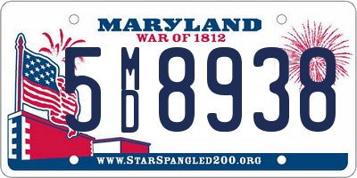 MD license plate 5MD8938