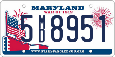 MD license plate 5MD8951