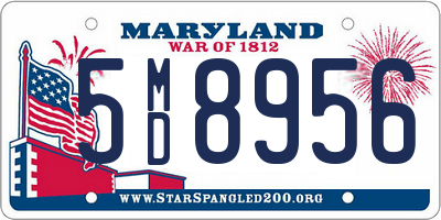 MD license plate 5MD8956