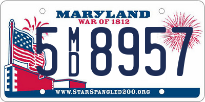 MD license plate 5MD8957