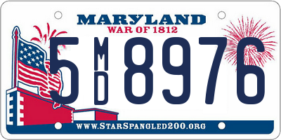 MD license plate 5MD8976