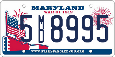 MD license plate 5MD8995