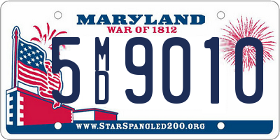 MD license plate 5MD9010