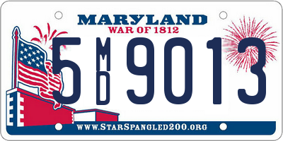 MD license plate 5MD9013