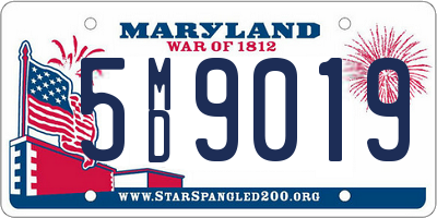 MD license plate 5MD9019