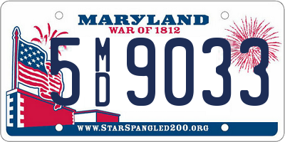 MD license plate 5MD9033