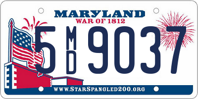 MD license plate 5MD9037