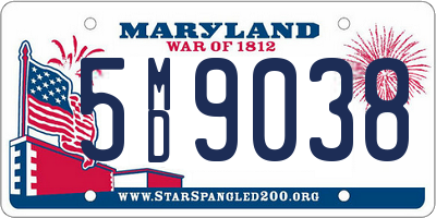 MD license plate 5MD9038