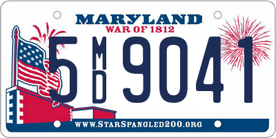 MD license plate 5MD9041