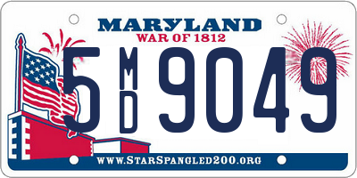 MD license plate 5MD9049