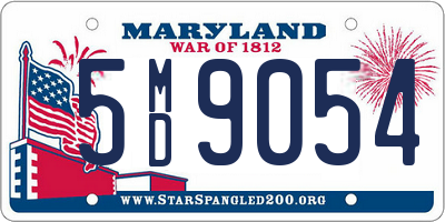 MD license plate 5MD9054