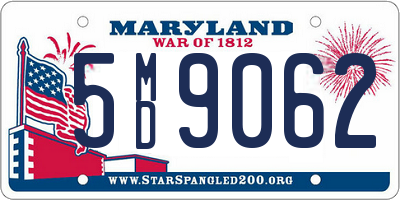 MD license plate 5MD9062