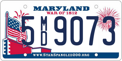 MD license plate 5MD9073