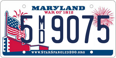 MD license plate 5MD9075