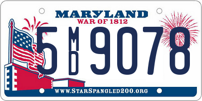 MD license plate 5MD9078