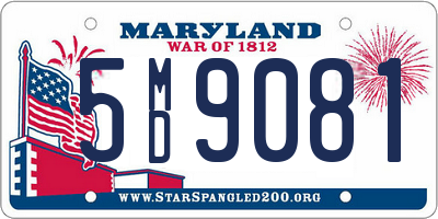 MD license plate 5MD9081