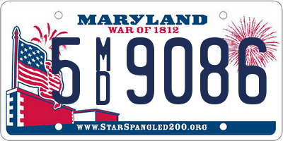 MD license plate 5MD9086