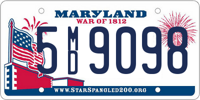 MD license plate 5MD9098