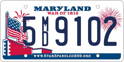 MD license plate 5MD9102