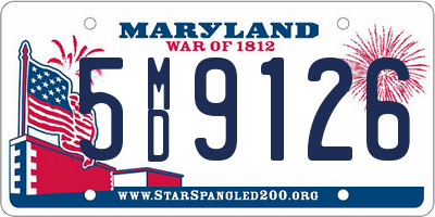 MD license plate 5MD9126