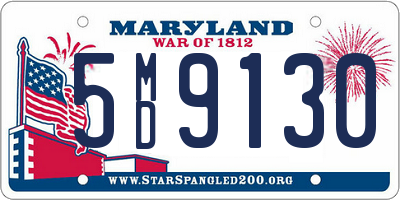 MD license plate 5MD9130
