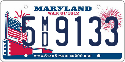 MD license plate 5MD9133