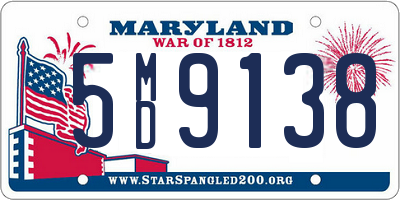 MD license plate 5MD9138