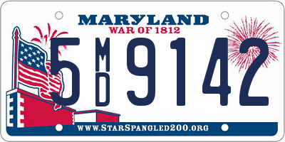 MD license plate 5MD9142