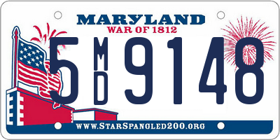 MD license plate 5MD9148