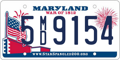 MD license plate 5MD9154