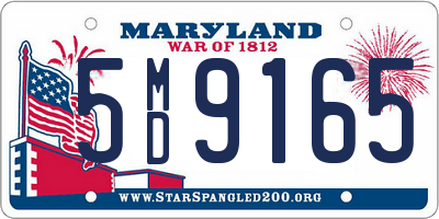 MD license plate 5MD9165