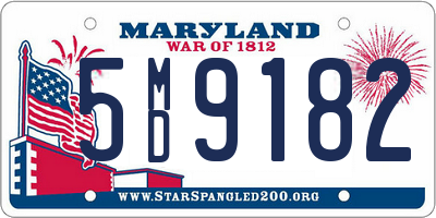 MD license plate 5MD9182