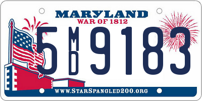 MD license plate 5MD9183