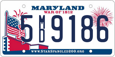 MD license plate 5MD9186