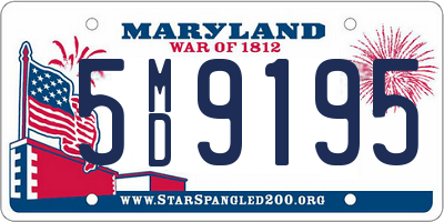 MD license plate 5MD9195