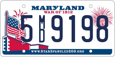 MD license plate 5MD9198