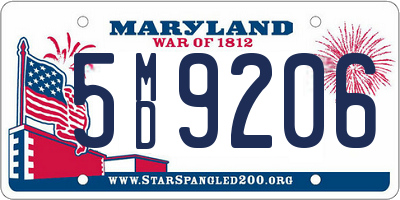 MD license plate 5MD9206