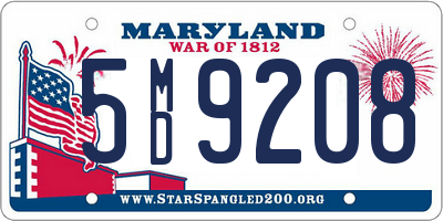 MD license plate 5MD9208