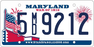 MD license plate 5MD9212