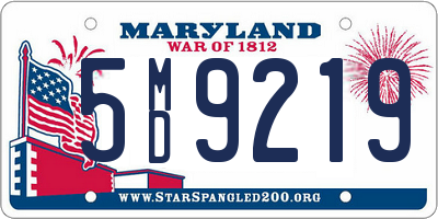 MD license plate 5MD9219