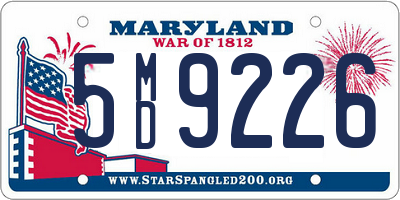 MD license plate 5MD9226