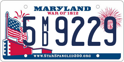 MD license plate 5MD9229