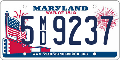 MD license plate 5MD9237