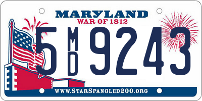 MD license plate 5MD9243