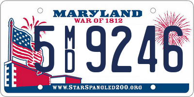 MD license plate 5MD9246