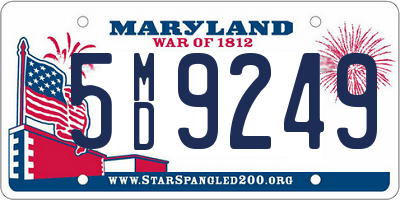 MD license plate 5MD9249