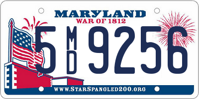 MD license plate 5MD9256