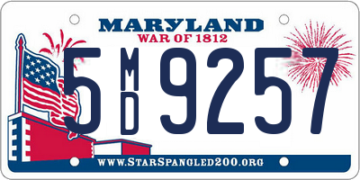 MD license plate 5MD9257