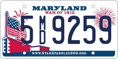 MD license plate 5MD9259
