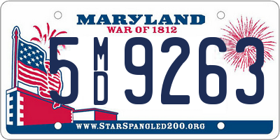 MD license plate 5MD9263